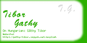 tibor gathy business card